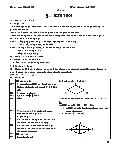 Giáo án Hình học 8 học kỳ II năm học 2006- 2007