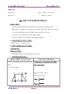 Giáo án Hình học 8 học kỳ II Trường THCS Thanh Lạc