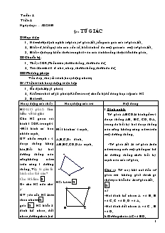 Giáo án Hình học 8 kỳ 1 năm học 2009- 2010