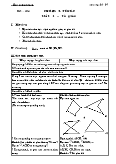 Giáo án hình học 8 kỳ I năm học 2008 - 2009