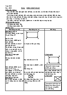 Giáo án Hình học 8 năm học 2004- 2005 Tiết 16 Hình chữ nhật