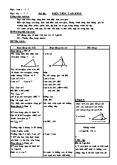 Giáo án Hình học 8 năm học 2004- 2005 Tiết 29 Diện tích tam giác
