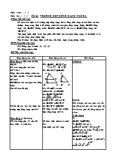 Giáo án Hình học 8 năm học 2004- 2005 Tiết 46 Trường hợp đồng dạng thứ ba