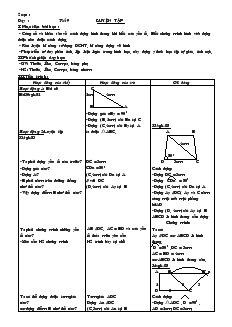 Giáo án Hình học 8 năm học 2004- 2005  Tiết 9 Luyện Tập