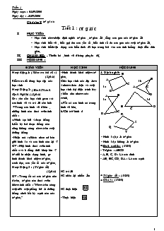 Giáo án Hình học 8 năm học 2006- 2007 từ tuần 1 đến tuần 5