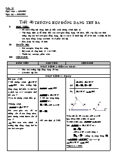 Giáo án Hình học 8 năm học 2006- 2007 từ tuần 25 đến tuần 27