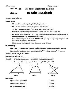 Giáo án Hình học 8 năm học 2007- 2008 Chương II Đa giác - Diện tích đa giác