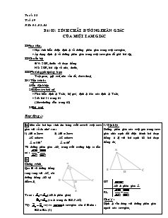 Giáo án Hình học 8 năm học 2007- 2008 Tuần 22 Tiết 39, 40 Bài 03 Tính chất đường phân giác của một tam giác