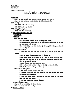 Giáo án Hình học 8 năm học 2007- 2008 Tuần 27 Tiết 50, 51 Thực hành đo đạc