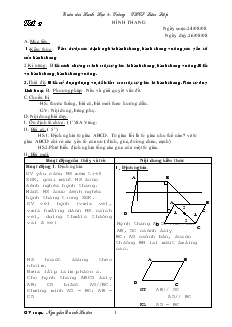 Giáo án Hình học 8 năm học 2008- 2009 Tiết 2 Hình thang
