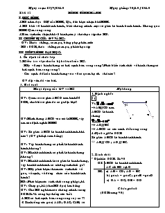 Giáo án Hình học 8 năm học 2010- 2011 Tiết 12 Hình bình hành