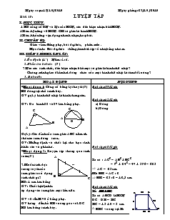 Giáo án Hình học 8 năm học 2010- 2011 Tiết 17 Luyện Tập