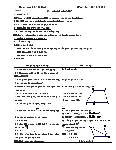 Giáo án Hình học 8 năm học 2010- 2011 Tiết 2 Hình Thang