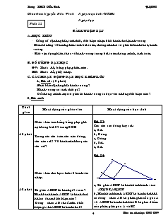Giáo án Hình học 8 năm học 2010- 2011 Tiết 22 Luyện tập