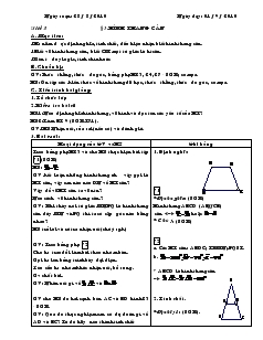 Giáo án Hình học 8 năm học 2010- 2011 Tiết 3 Hình thang cân