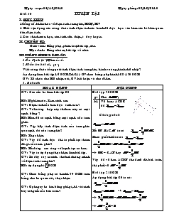 Giáo án Hình học 8 năm học 2010- 2011 Tiết 30 Luyện Tập
