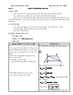 Giáo án Hình học 8 năm học 2010- 2011 Tiết 33 Diện tích hình thang