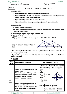 Giáo án Hình học 8 năm học 2010- 2011 Tiết 34 Diện tích hình thoi