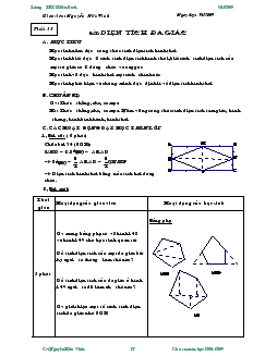 Giáo án Hình học 8 năm học 2010- 2011 Tiết 35 Diện tích đa giác