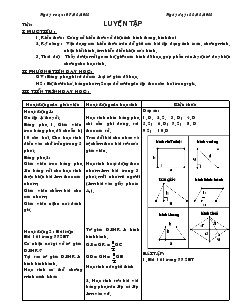 Giáo án Hình học 8 năm học 2010- 2011 Tiết 35 Luyện Tập