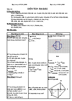 Giáo án Hình học 8 năm học 2010- 2011 Tiết 36 Diện tích đa giác