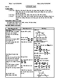 Giáo án Hình học 8 năm học 2010- 2011 Tiết 41 Luyện Tập