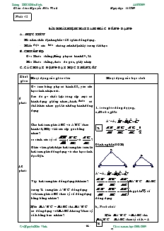 Giáo án Hình học 8 năm học 2010- 2011 Tiết 42 Khái niệm hai tam giác đồng dạng