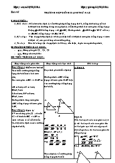Giáo án Hình học 8 năm học 2010- 2011 Tiết 45 Trường hợp đồng dạng thứ hai