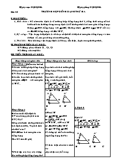 Giáo án Hình học 8 năm học 2010- 2011 Tiết 46 Trường hợp đồng dạng thứ ba
