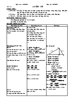 Giáo án Hình học 8 năm học 2010- 2011 Tiết 49 Luyện Tập