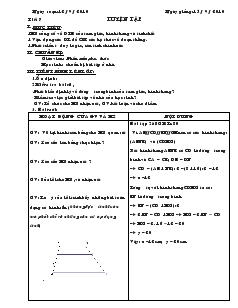 Giáo án Hình học 8 năm học 2010- 2011 Tiết 7 Luyện Tập