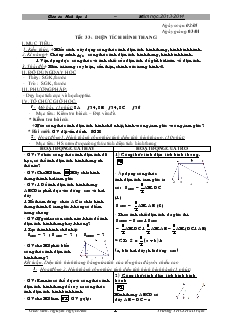 Giáo án Hình học 8 năm học 2013- 2014 Trường THCS Hải Trạch