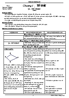 Giáo án hình học 8 THCS Khiếu Năng Tĩnh