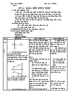 Giáo án Hinh học 8 - Tiết 10 - Bài 6: Đối xứng trục