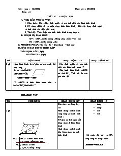 Giáo án Hinh học 8 - Tiết 12: Luyện tập