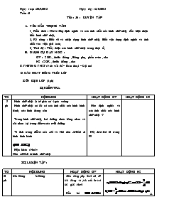 Giáo án Hinh học 8 - Tiết 16: Luyện tập