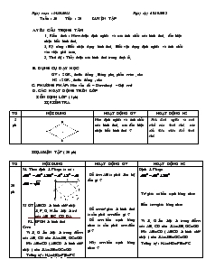 Giáo án Hinh học 8 - Tiết 20: Luyện tập