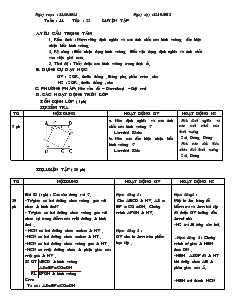 Giáo án Hinh học 8 - Tiết 22: Luyện tập