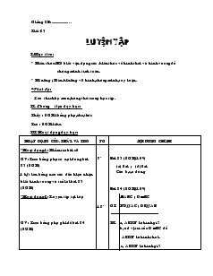 Giáo án Hình học 8 Tiết 23 Luyện Tập