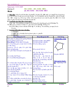 Giáo án Hình học 8 Tiết 26 Bài 1 Đa giác – đa giác đều