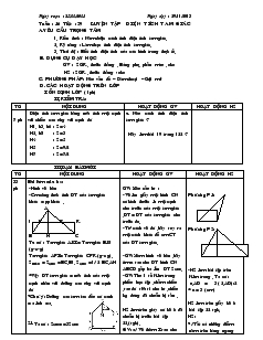 Giáo án Hinh học 8 - Tiết 29: Luyện tập diện tích tam giác