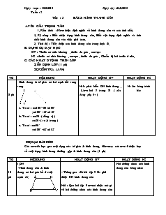 Giáo án Hinh học 8 - Tiết: 3 - Bài 3: Hình thang cân