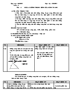 Giáo án Hinh học 8 - Tiết: 6 - Bài 4: Đường trung bình của hình thang