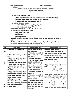 Giáo án Hinh học 8 - Tiết 8 - Bài 5: Đựng hình bằng thước, com pa dựng hình thang