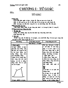 Giáo án Hình học 8 Trường THCS Lê Quý Đôn