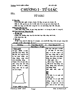 Giáo án Hình học 8 trường THCS Liên Hồng