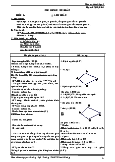 Giáo án Hình học 8 Trường THCS Thanh Hương