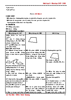 Giáo án Hình học 8 từ tiết 1 đến tiết 24 trường THCS Vinh Quang