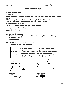 Giáo án Hình học 8 từ tiết 7 đến tiết 14
