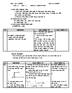 Giáo án Hinh học 8 - Tuần 1 - Tiết: 2 - Bài 2: Hình thang